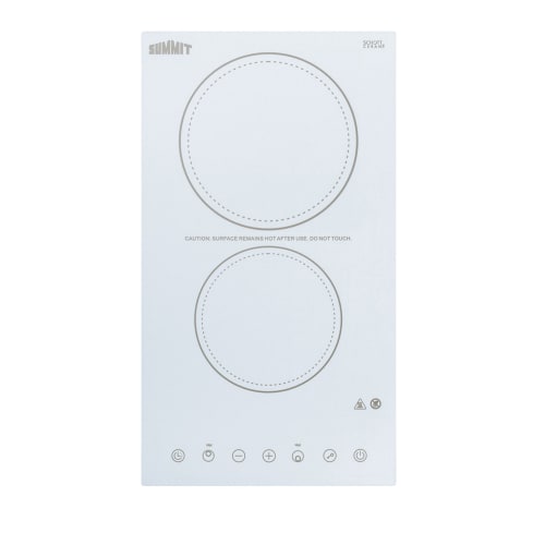 Summit 12" Electric Cooktop, Ceramic White